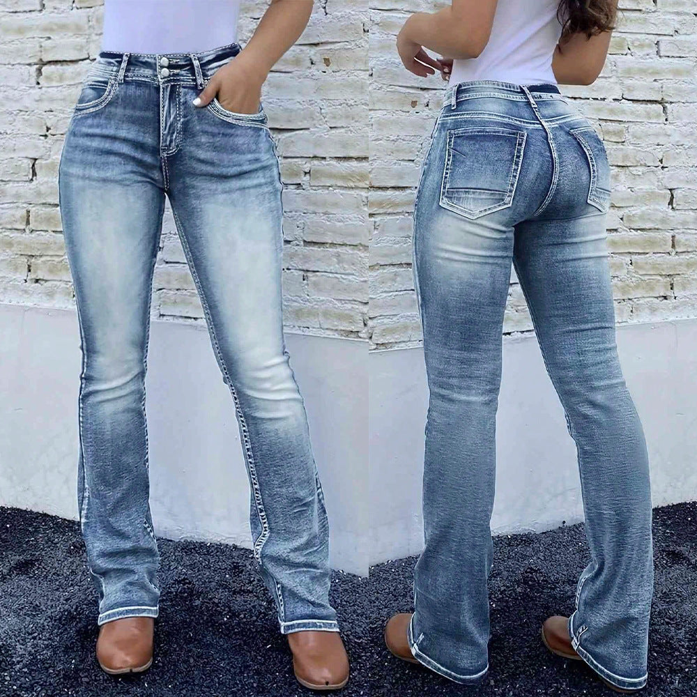 Vintage Edge Denim – Stretch Fit with Embroidery Detail