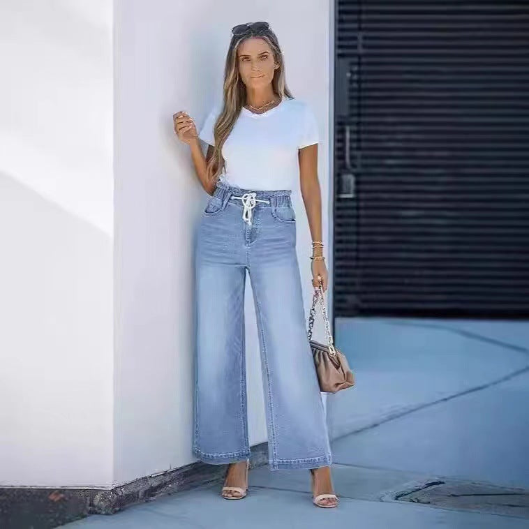Street Vibe Wide-Leg Jeans – High-Waist Loose Fit