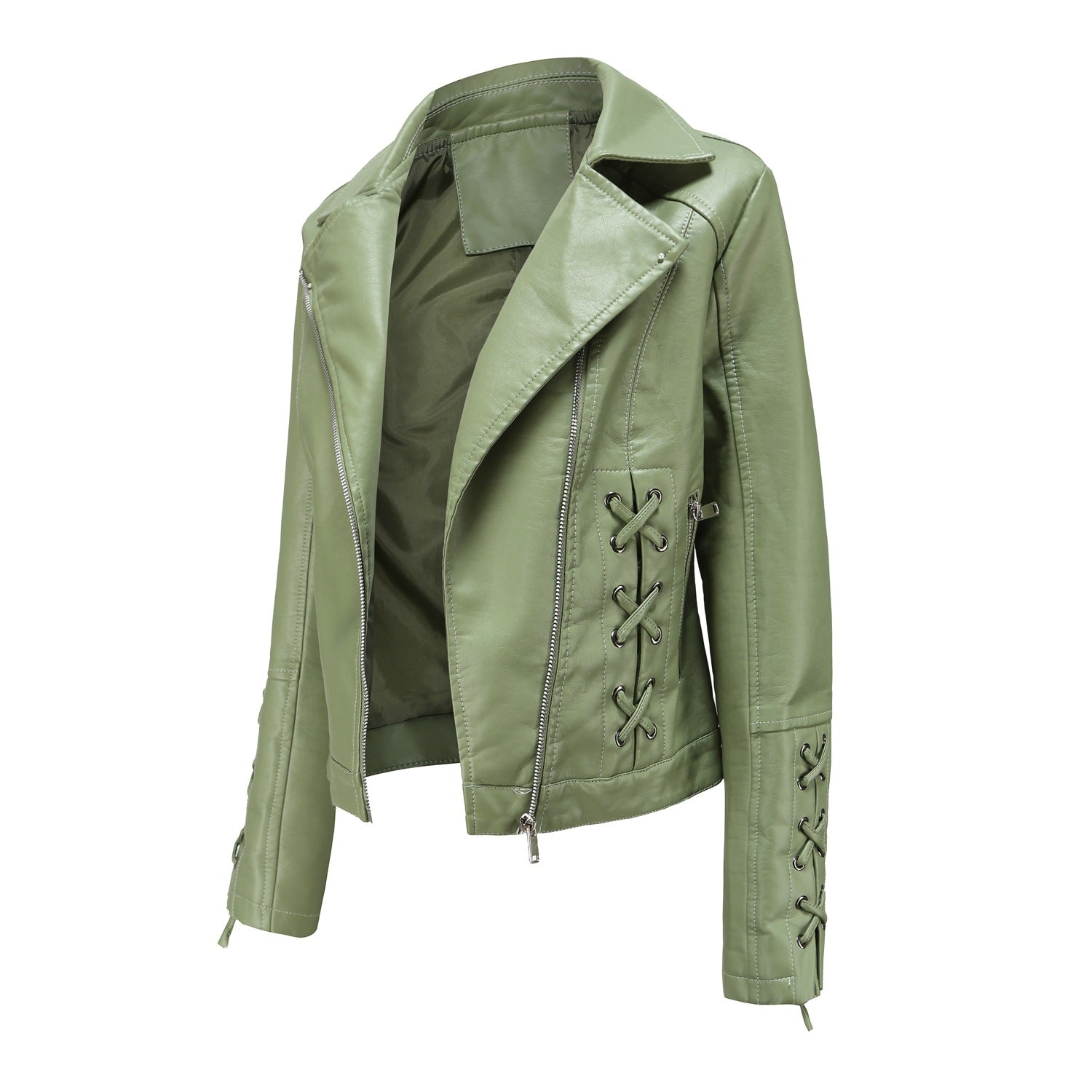 European & American Style Women’s Casual Leather Jacket – Chic and Timeless
