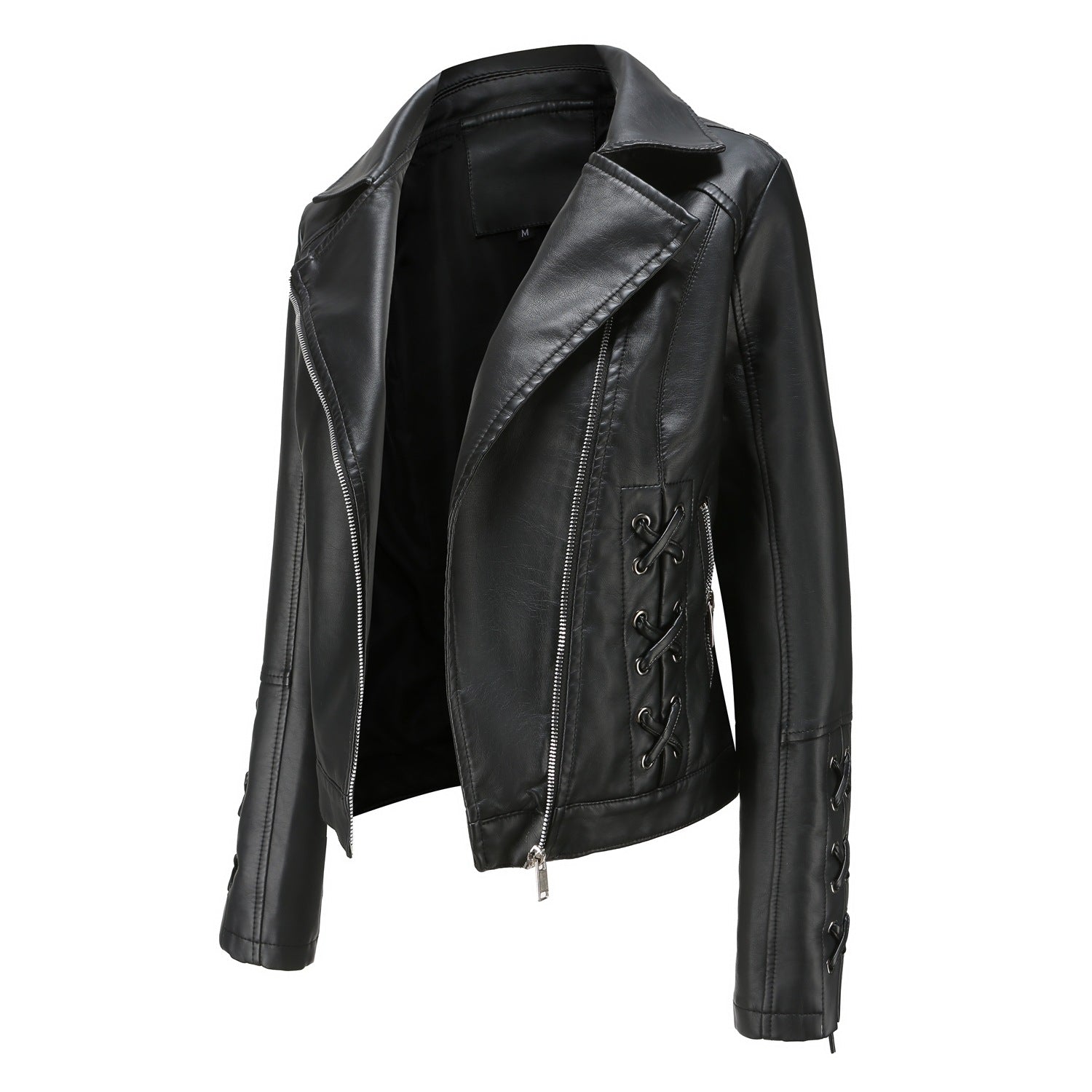 European & American Style Women’s Casual Leather Jacket – Chic and Timeless