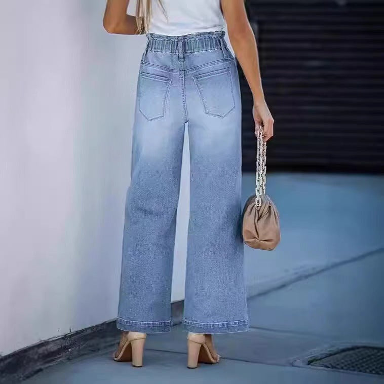 Street Vibe Wide-Leg Jeans – High-Waist Loose Fit